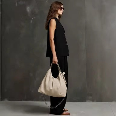 Ensemble Évasion Lin I Gilet Dos Nu & Pantalon Large