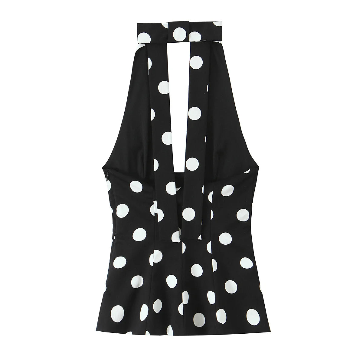 Top à pois Chloé⎮Noir Riviera