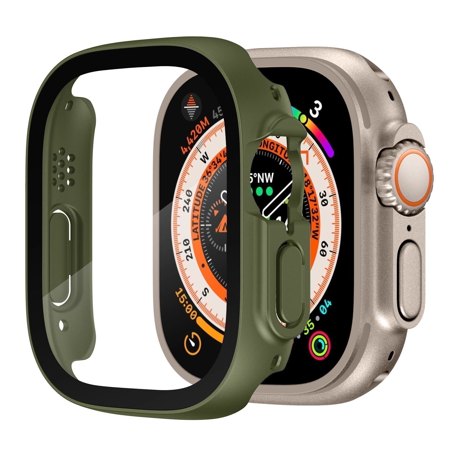 Nasazovací pouzdro NovaGuard pro Apple Watch s tvrzeným sklem na displej