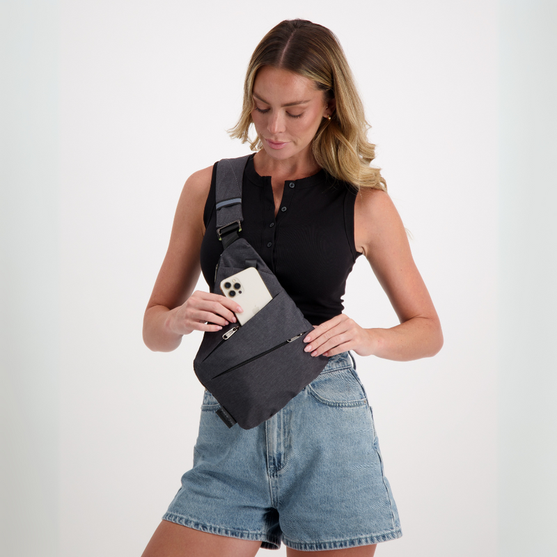 RFID-Blocking Anti-Theft Crossbody Travel Bag, Water-Resistant