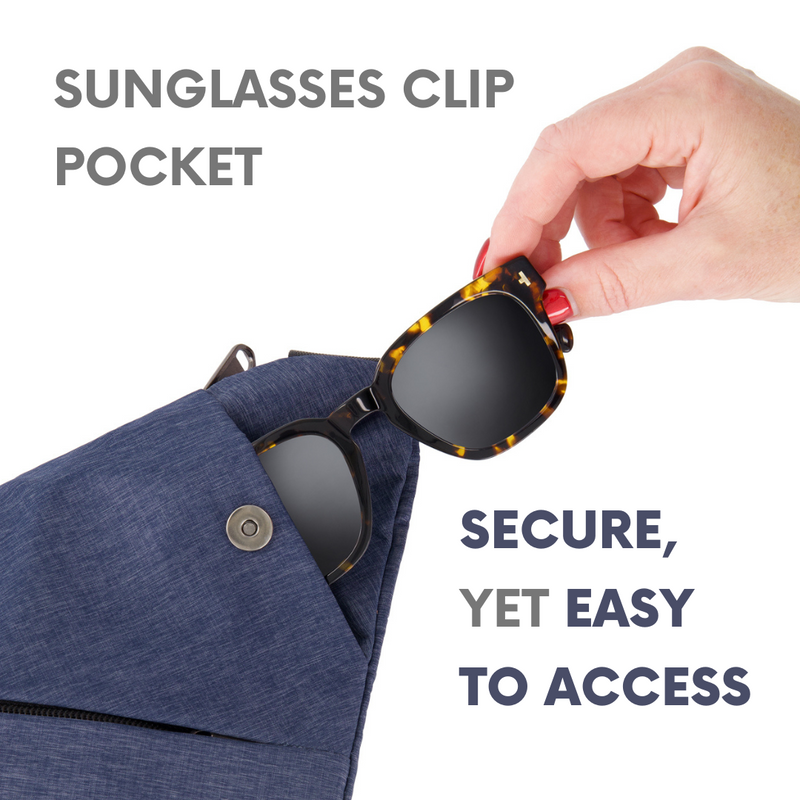 RFID-Blocking Anti-Theft Crossbody Travel Bag, Water-Resistant