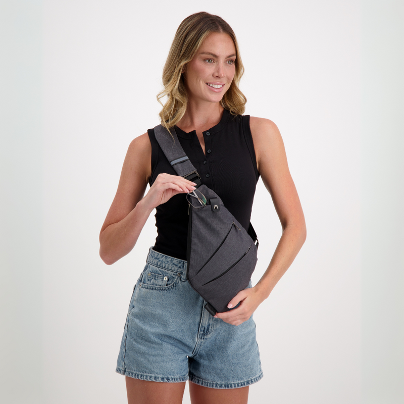 RFID-Blocking Anti-Theft Crossbody Travel Bag, Water-Resistant