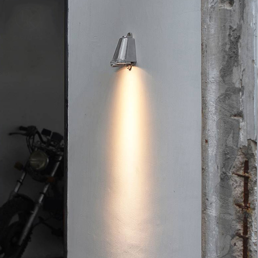 Ray Industrial Metal Bell Shaped Indoor Wall Lamp, Black/Grey/Coppery/Aluminum | Fioriscas