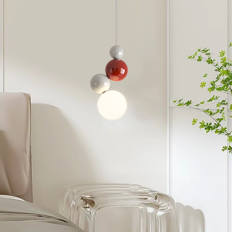 Valentina Modern LED Pendant Light White Metal Bedroom Living Room | Fioriscas