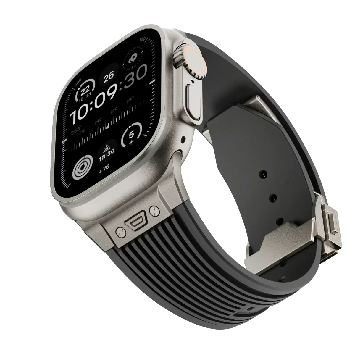 Silicone Watch Band for Apple Watch 44-49mm, NovaFlex Adjustable Strap