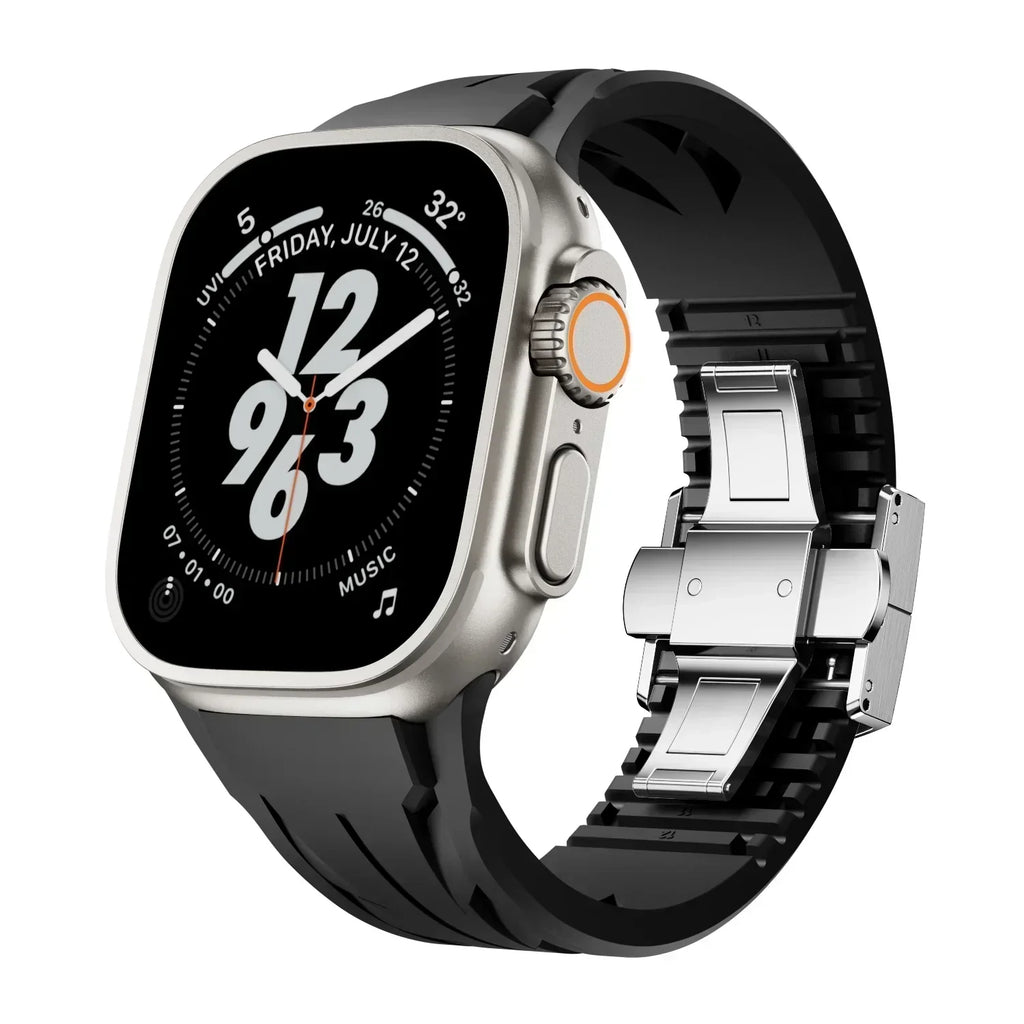 Apple Watch-rem, Liora FKM gummirem med sommerfuglelås