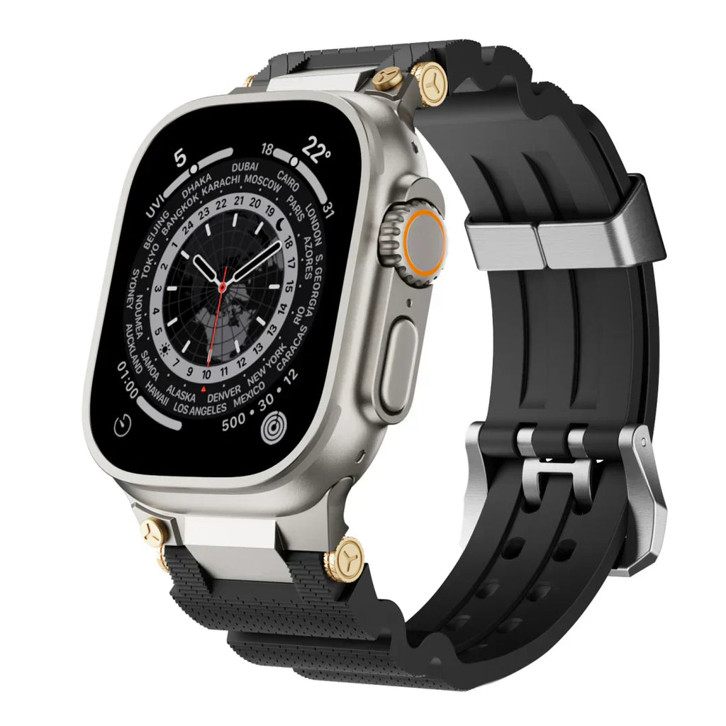 Apple Watch-armband, ArloGear ventilerat silikonband med spänne i stål
