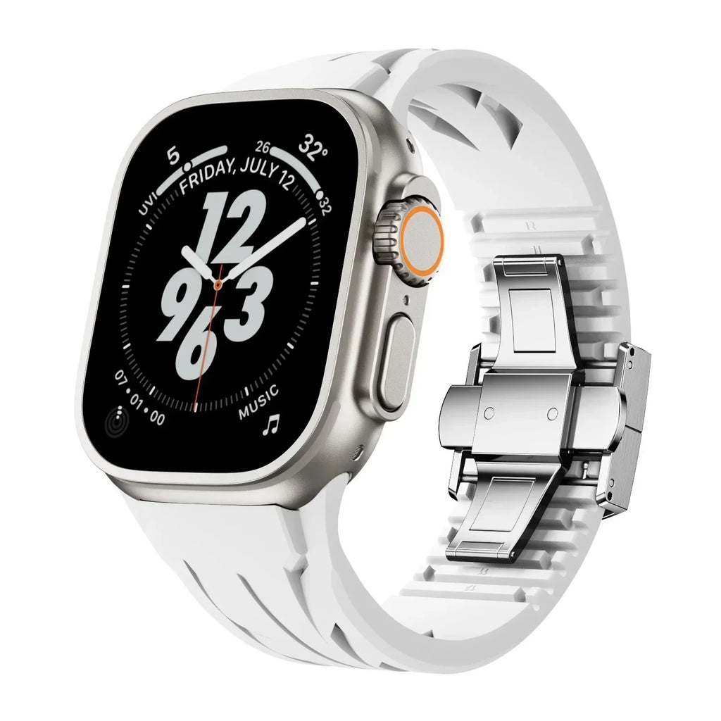 Apple Watch-rem, Liora FKM gummirem med sommerfuglelås