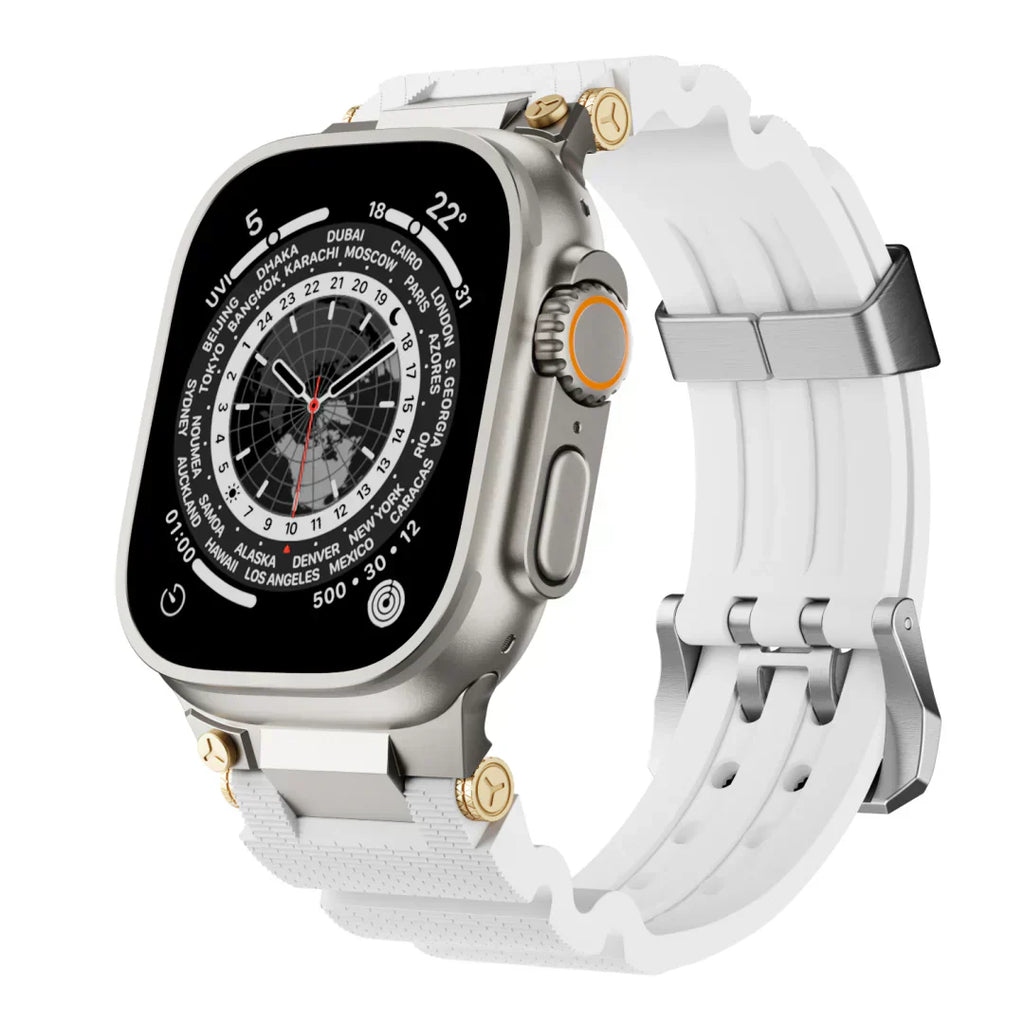 Apple Watch-armband, ArloGear ventilerat silikonband med spänne i stål