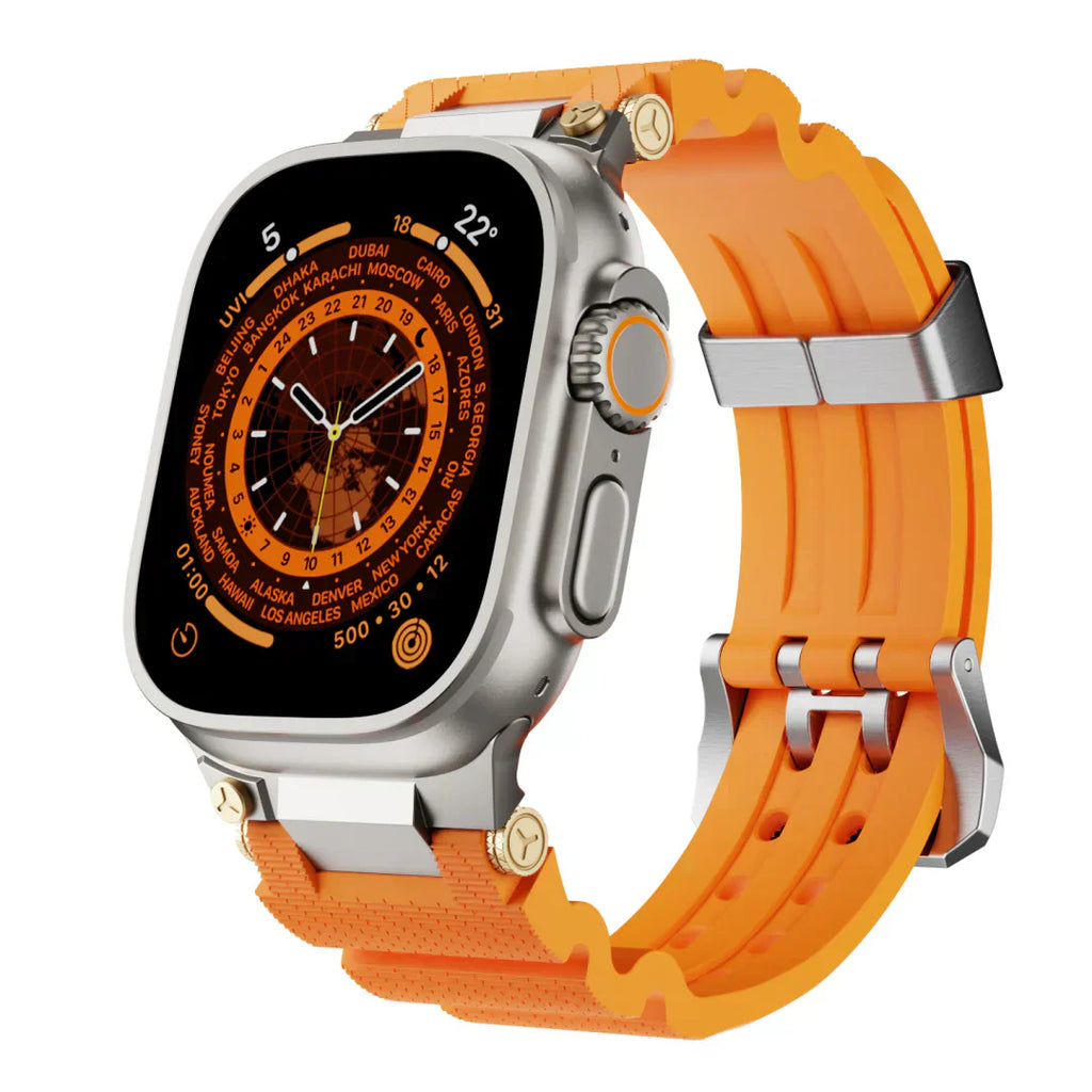 Apple Watch-armband, ArloGear ventilerat silikonband med spänne i stål