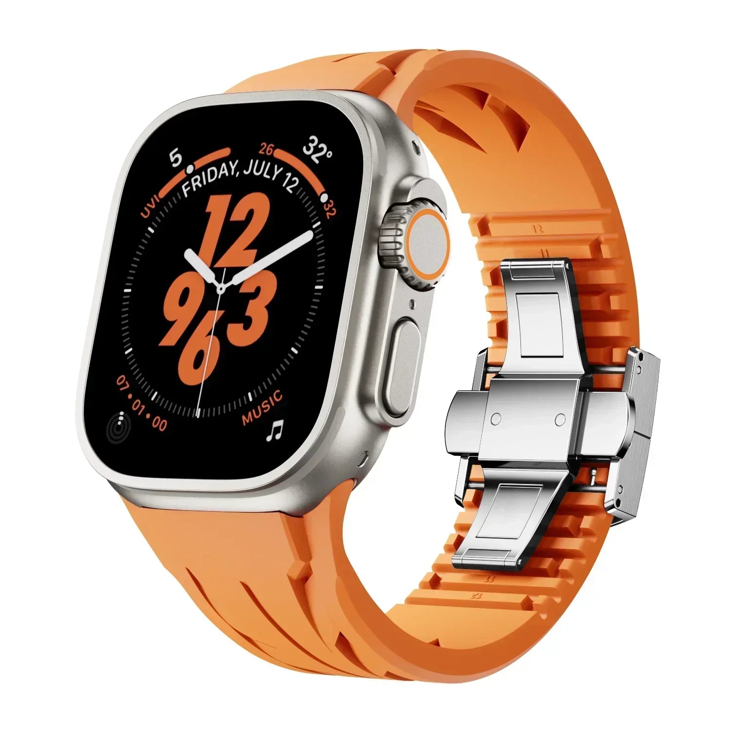 Apple Watch-rem, Liora FKM gummirem med sommerfuglelås