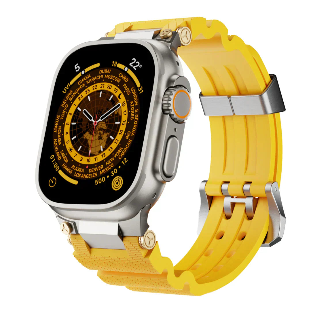 Apple Watch-armband, ArloGear ventilerat silikonband med spänne i stål