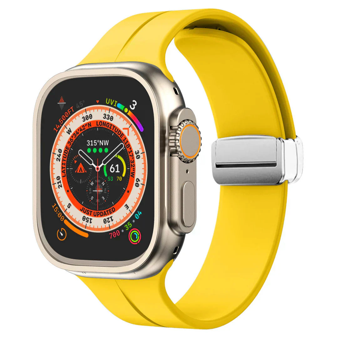 Magnetyczny pasek silikonowy do Apple Watch, pasek z bezpiecznym zapięciem Luma