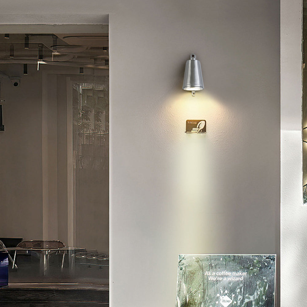 Ray Industrial Metal Bell Shaped Indoor Wall Lamp, Black/Grey/Coppery/Aluminum | Fioriscas
