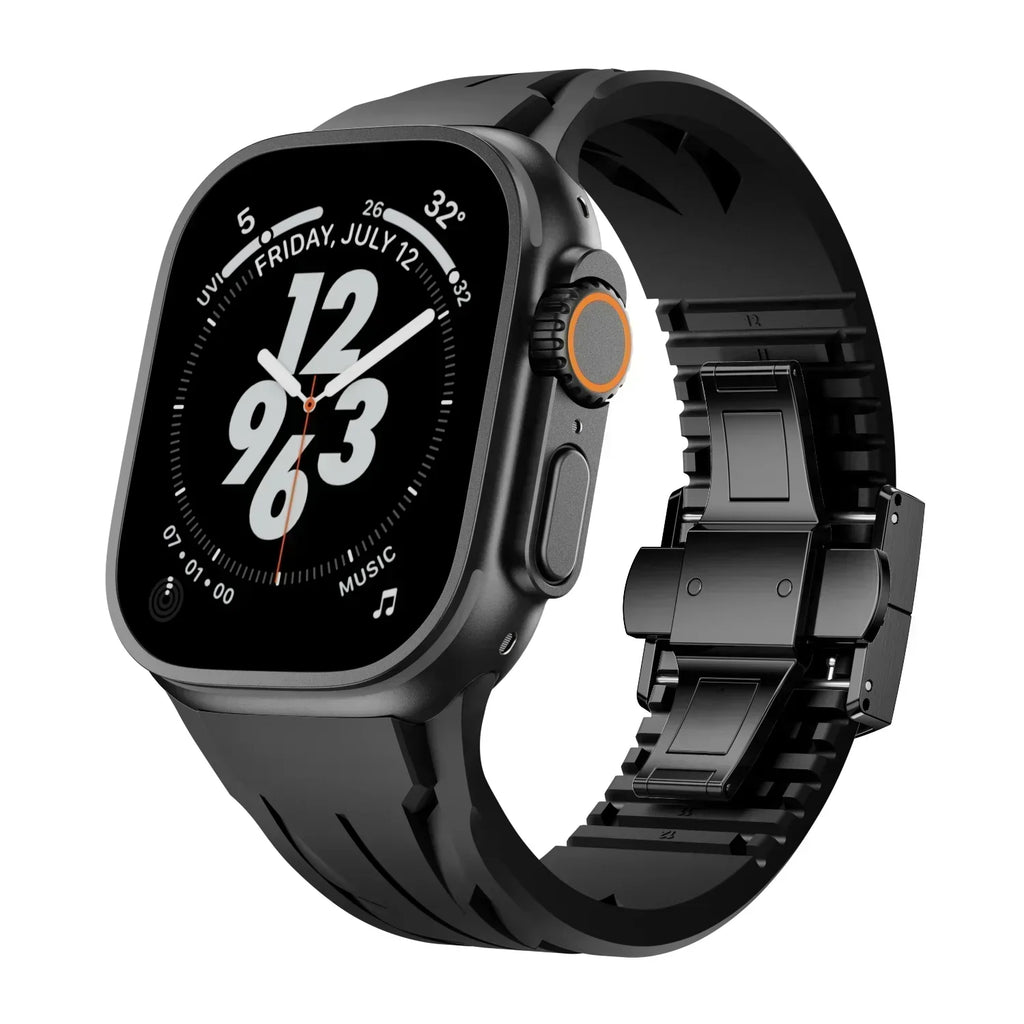 Apple Watch-rem, Liora FKM gummirem med sommerfuglelås
