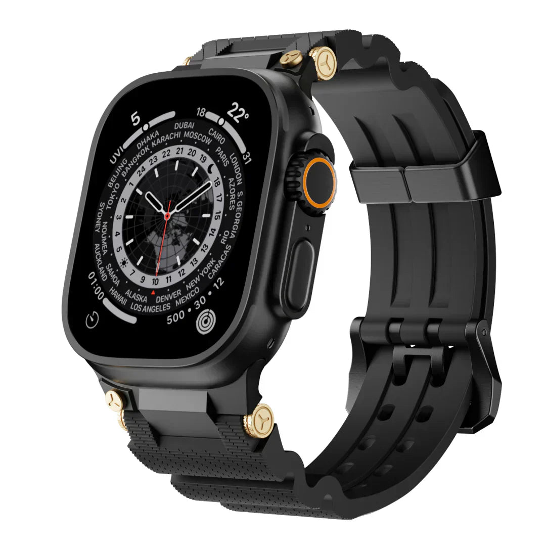 Apple Watch-armband, ArloGear ventilerat silikonband med spänne i stål