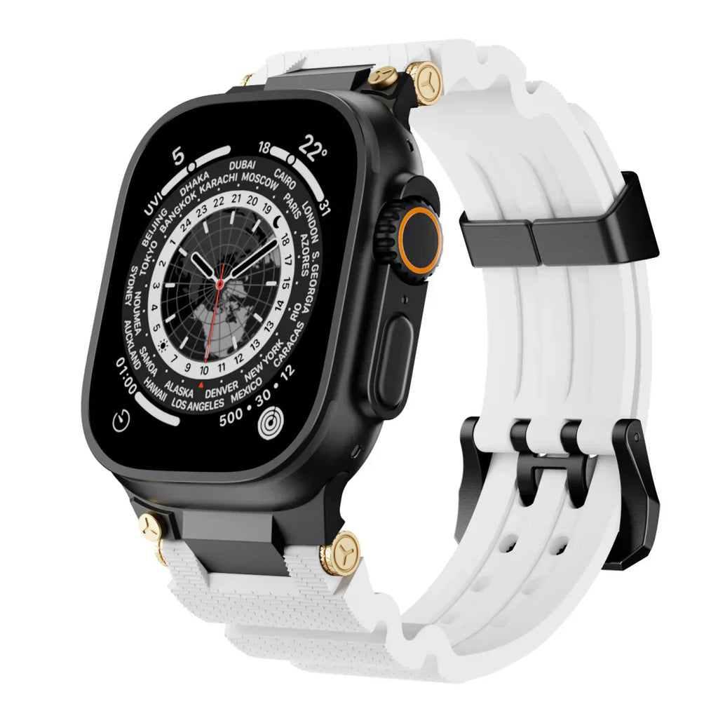 Apple Watch-armband, ArloGear ventilerat silikonband med spänne i stål