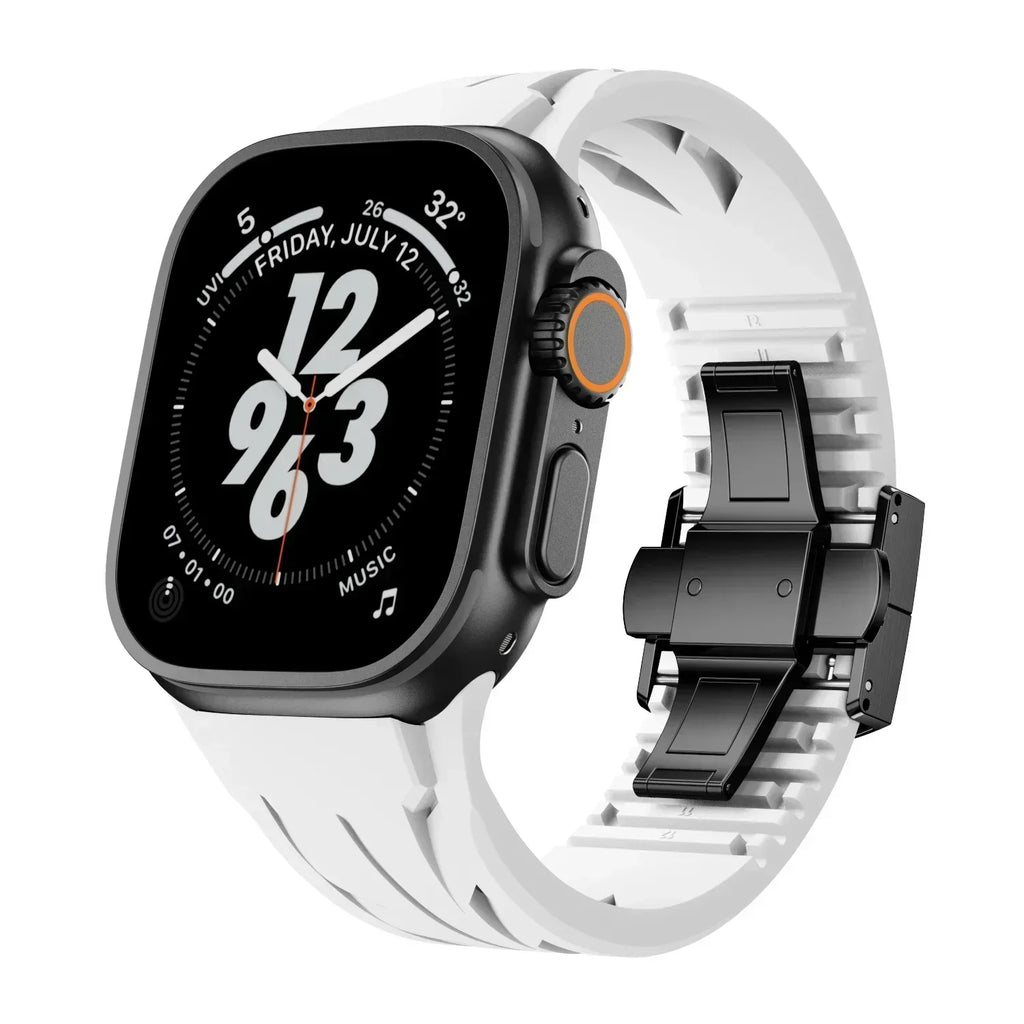 Apple Watch-rem, Liora FKM gummirem med sommerfuglelås