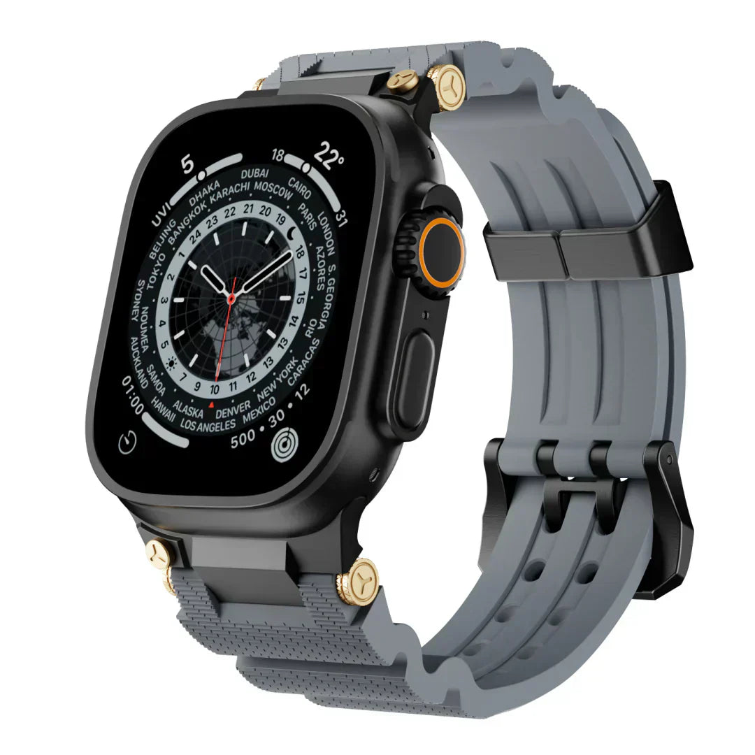 Apple Watch-armband, ArloGear ventilerat silikonband med spänne i stål