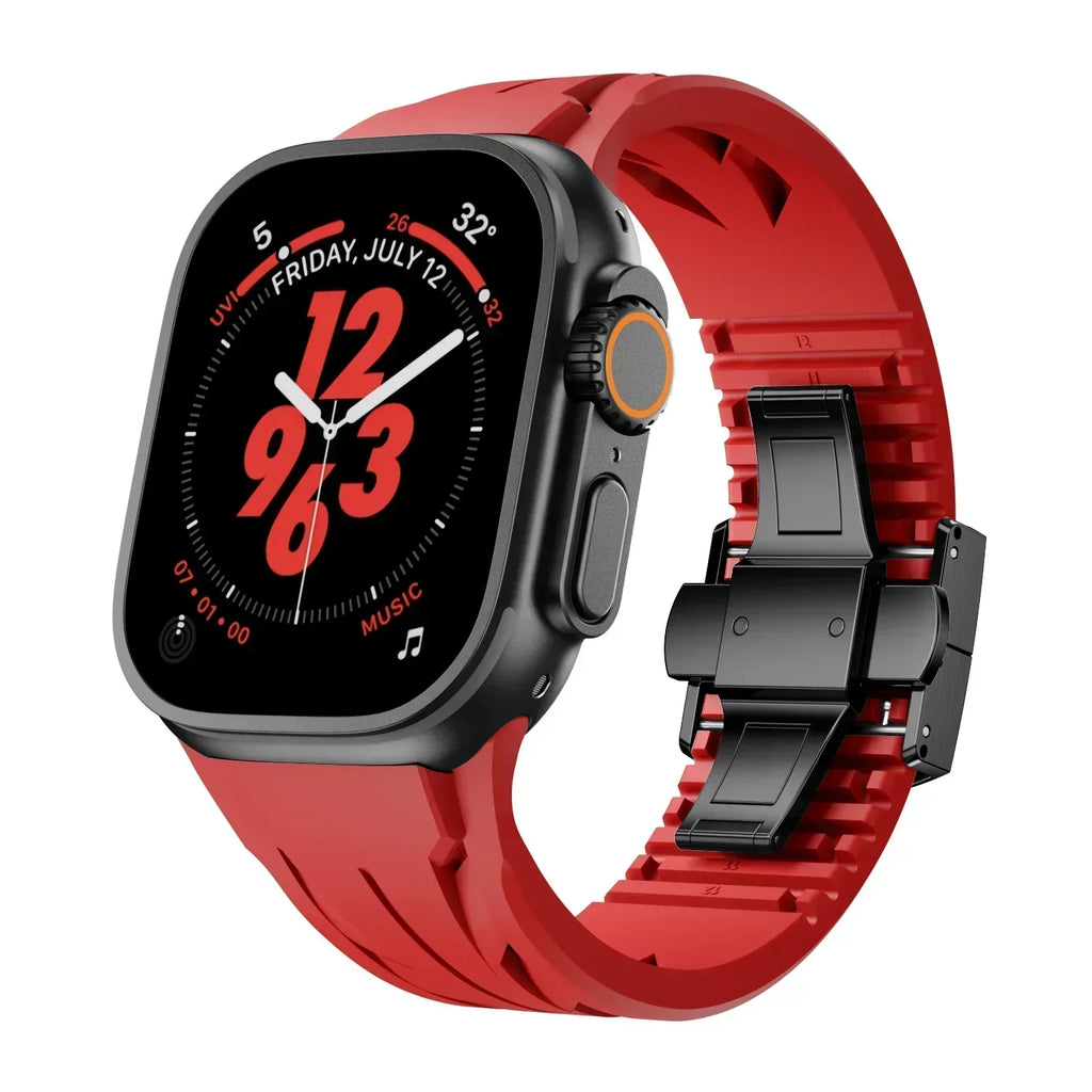 Apple Watch-rem, Liora FKM gummirem med sommerfuglelås