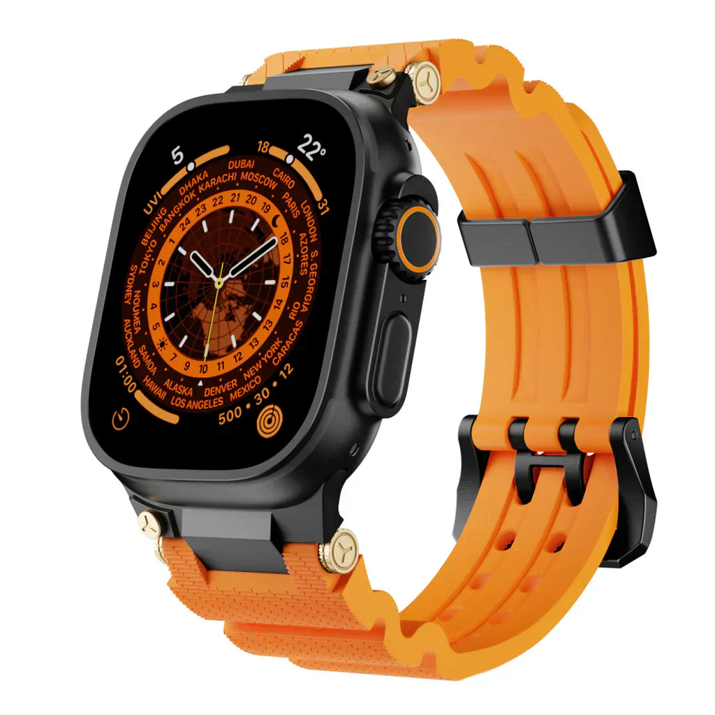 Apple Watch-armband, ArloGear ventilerat silikonband med spänne i stål