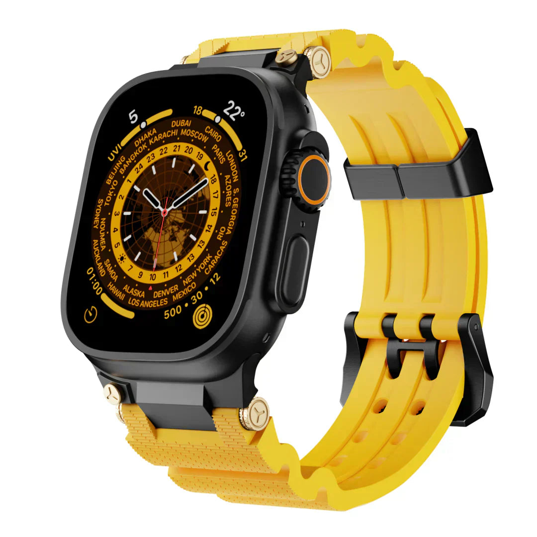 Apple Watch-armband, ArloGear ventilerat silikonband med spänne i stål