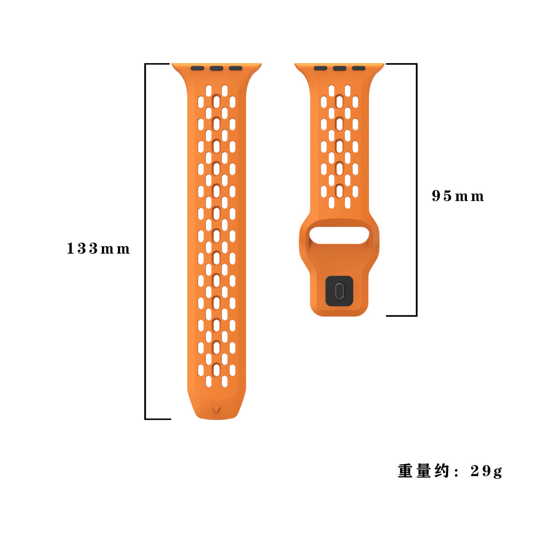 Pasek do Apple Watch, AeroFlex oddychający z gumy szwajcarskiej FKM, sportowy fason