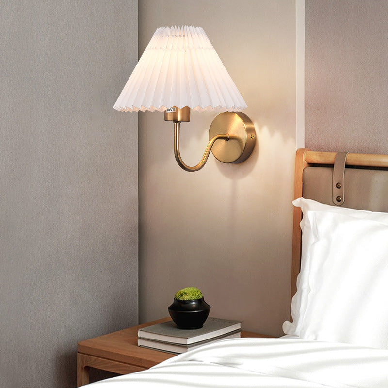 Tiffany Nordische Vintage Innenwandleuchte Messing/Schwarzes Metall Schlafzimmer | Fioriscas
