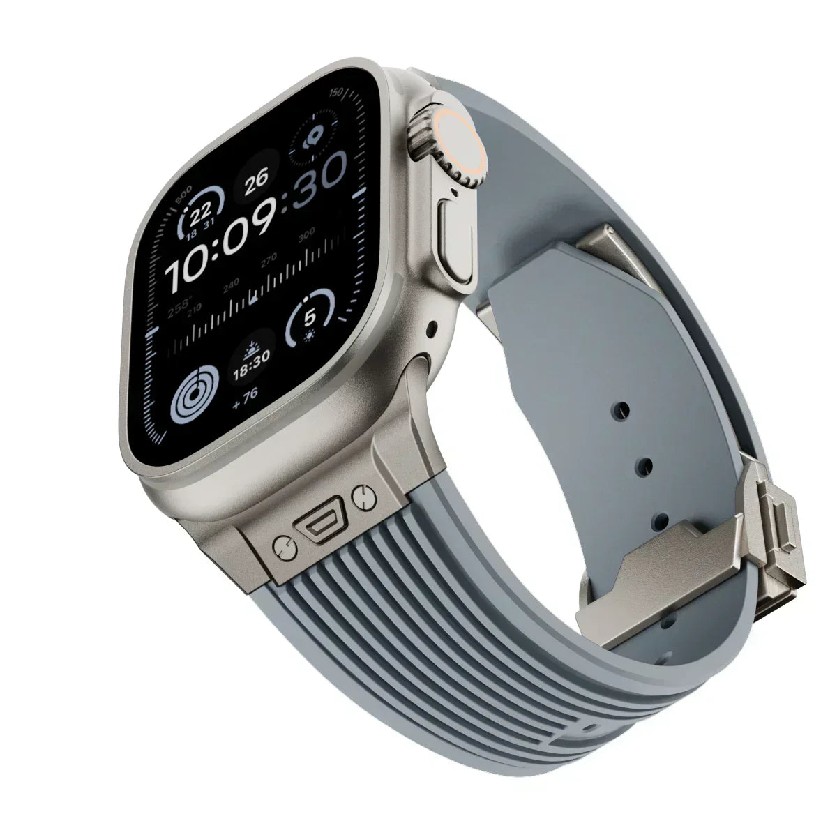 Silicone Watch Band for Apple Watch 44-49mm, NovaFlex Adjustable Strap