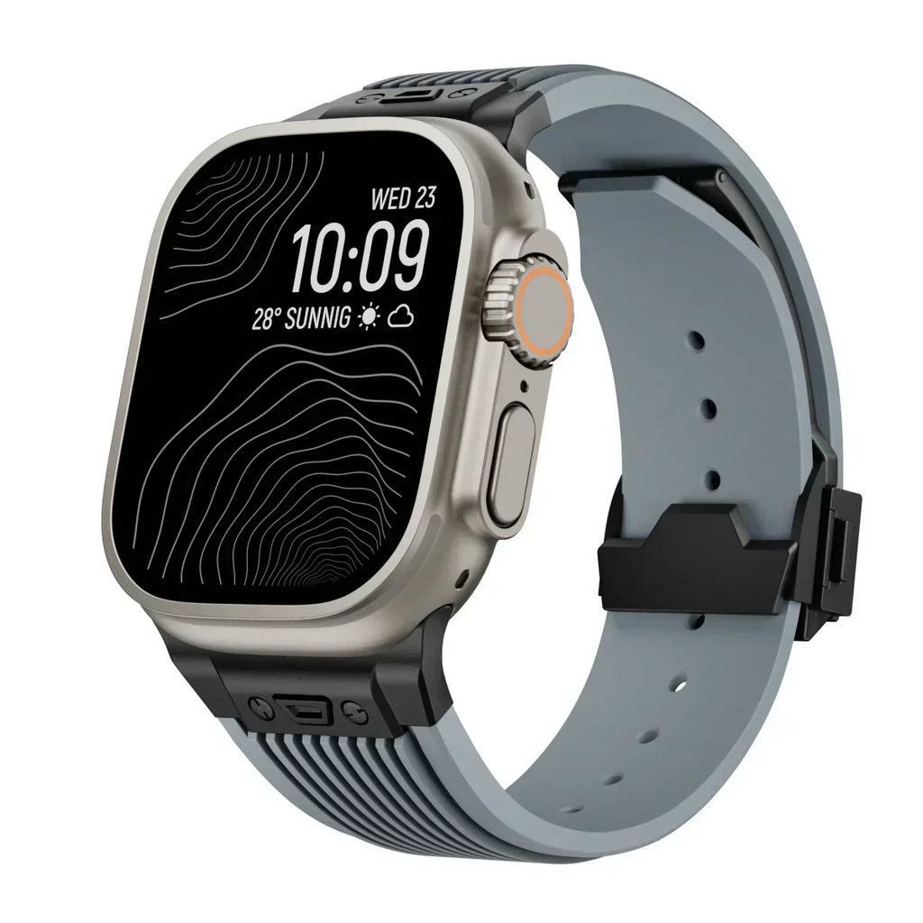 Silicone Watch Band for Apple Watch 44-49mm, NovaFlex Adjustable Strap