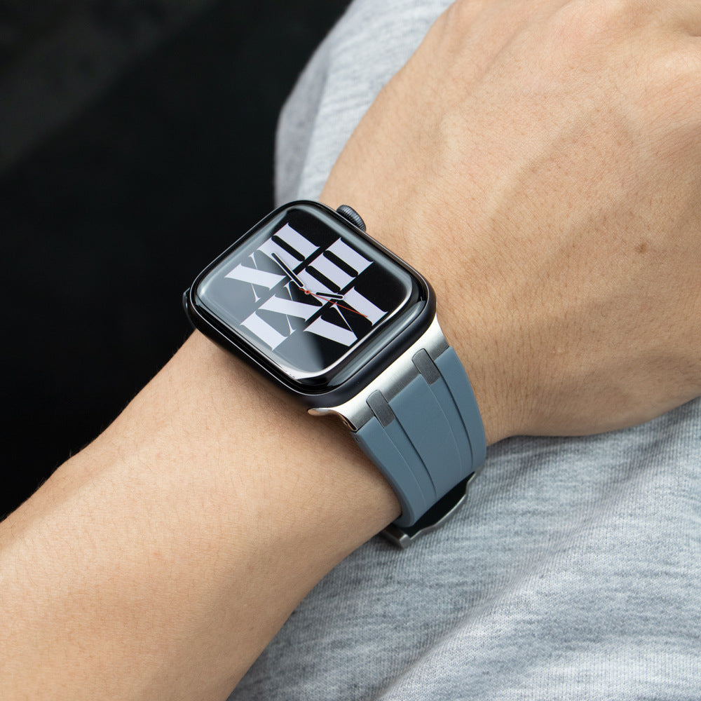 Pulseira de Silicone para Apple Watch da Nexal, Adaptador em Metal de Aço Inoxidável