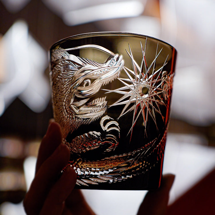 Copo de Whisky Takumi Soaring Dragon Crystal, Caixa de Madeira