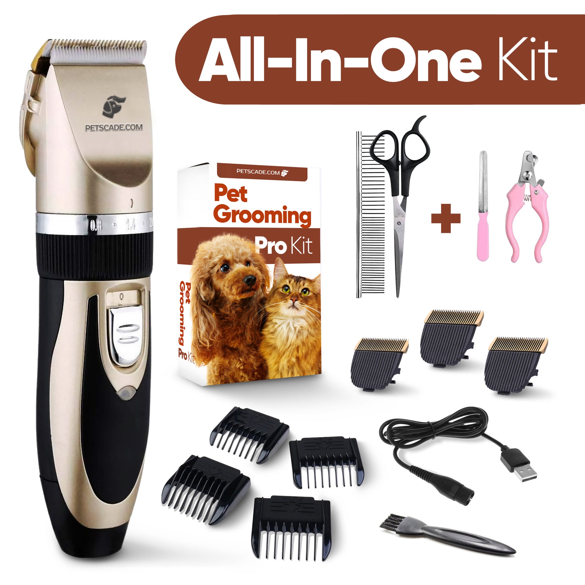 Furiva Quiet Pet Grooming Clippers for At-Home Coat Care