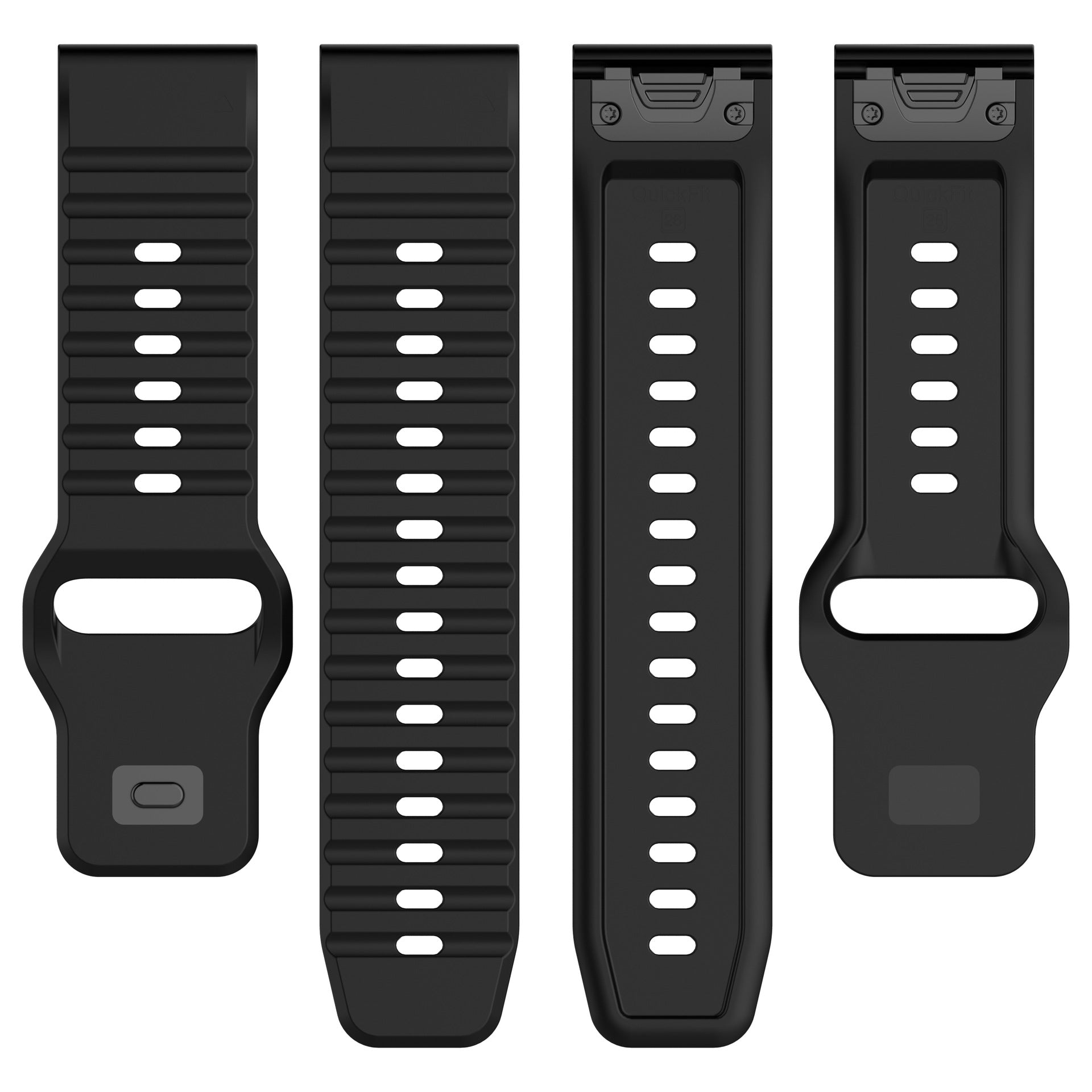 Ventro Silikon-Sportarmband für Garmin Fenix 8, 7X, 6X, belüftetes Design