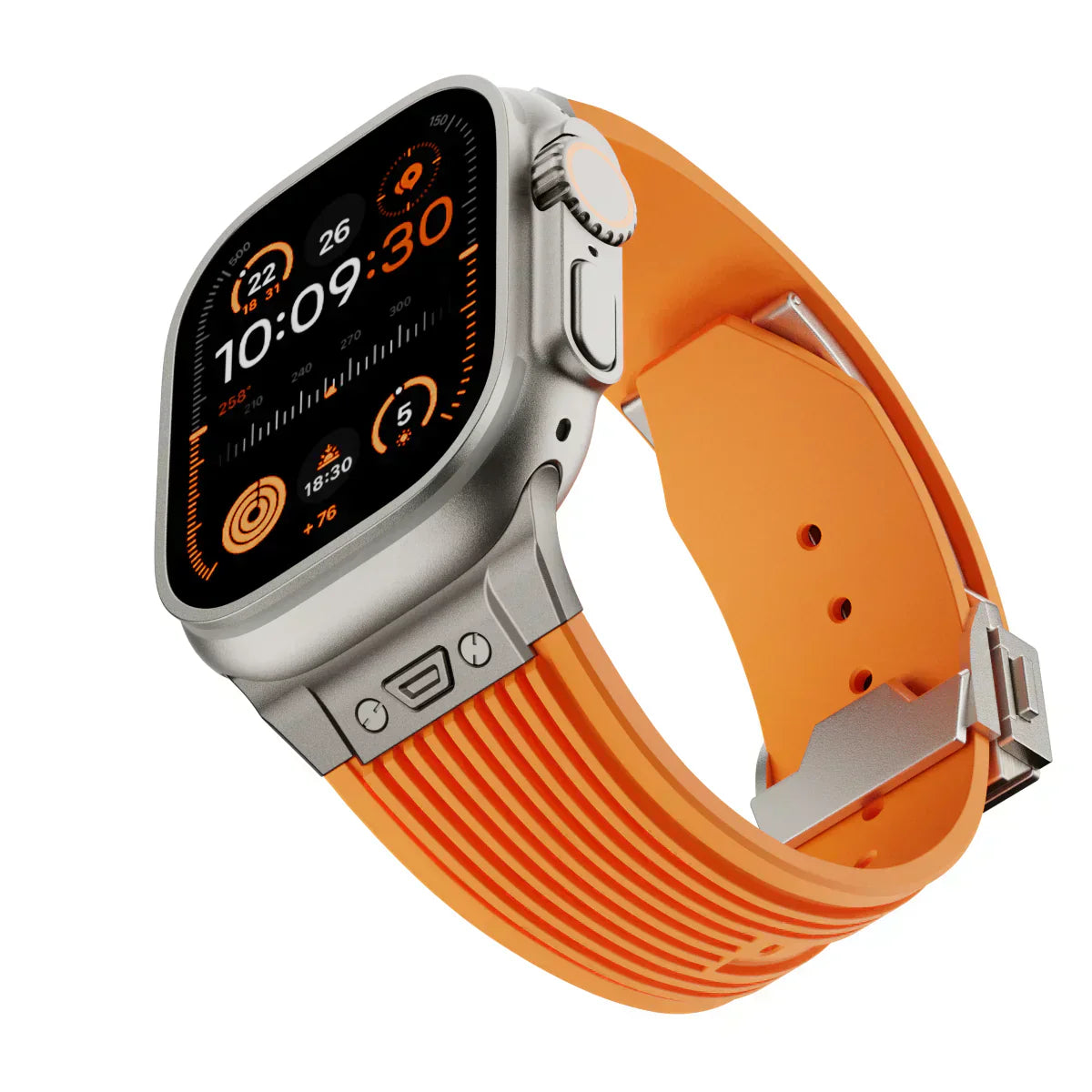 Silicone Watch Band for Apple Watch 44-49mm, NovaFlex Adjustable Strap