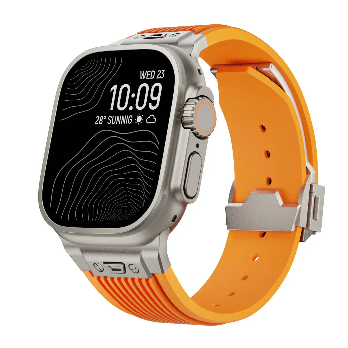 Silicone Watch Band for Apple Watch 44-49mm, NovaFlex Adjustable Strap