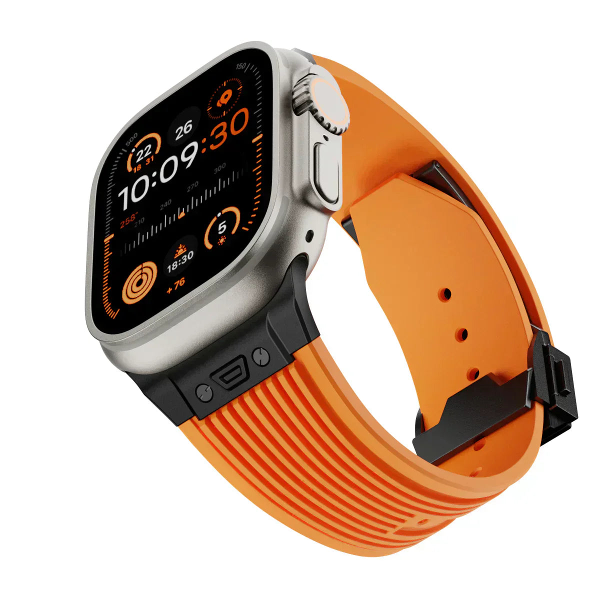 Silicone Watch Band for Apple Watch 44-49mm, NovaFlex Adjustable Strap