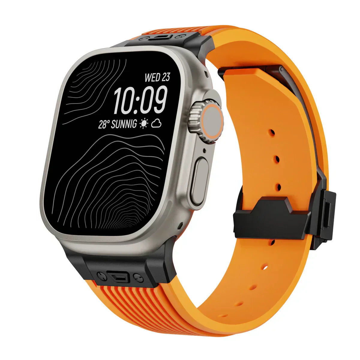 Silicone Watch Band for Apple Watch 44-49mm, NovaFlex Adjustable Strap