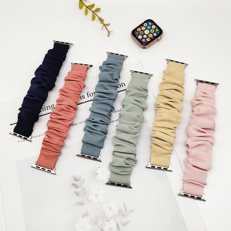 Blød Slip-On Scrunchie-rem til Apple Watch, komfort hele dagen