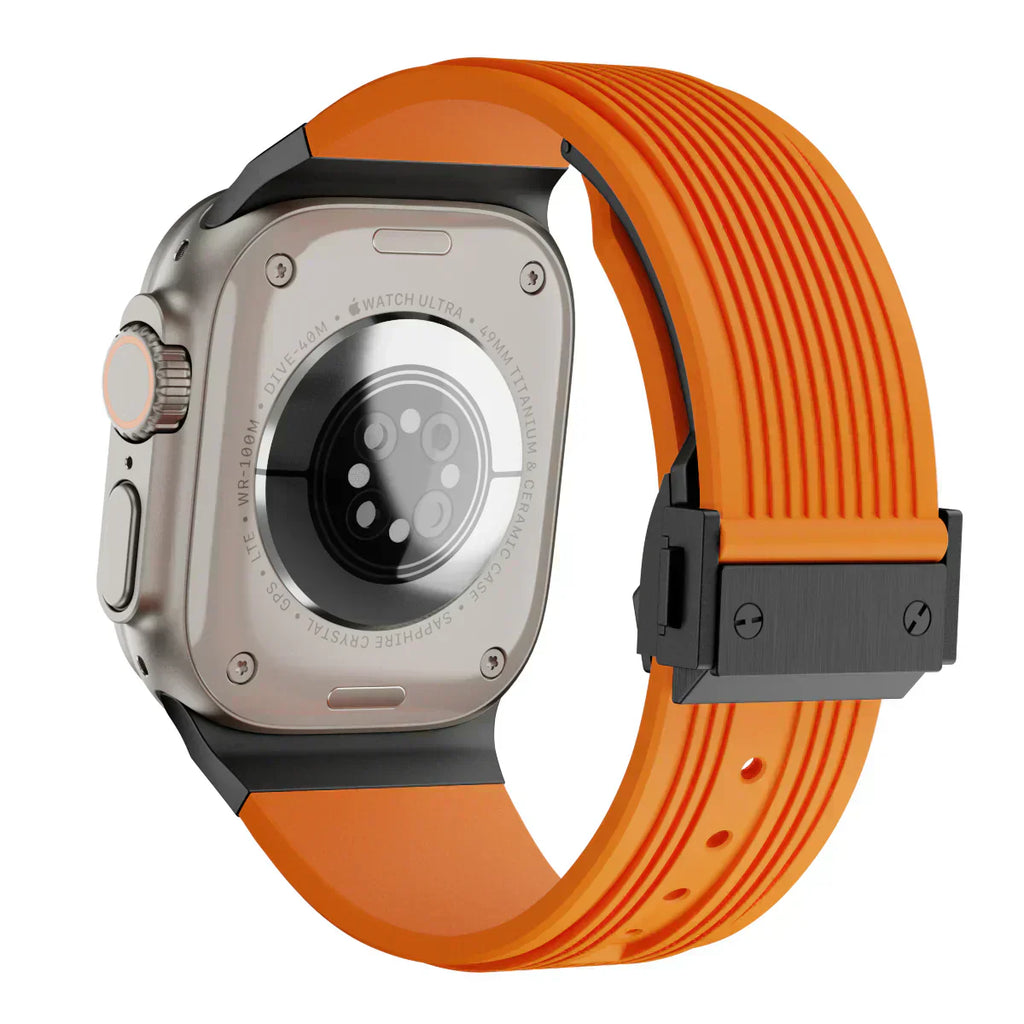 Silicone Watch Band for Apple Watch 44-49mm, NovaFlex Adjustable Strap