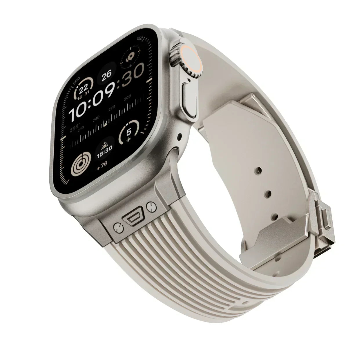 Silicone Watch Band for Apple Watch 44-49mm, NovaFlex Adjustable Strap