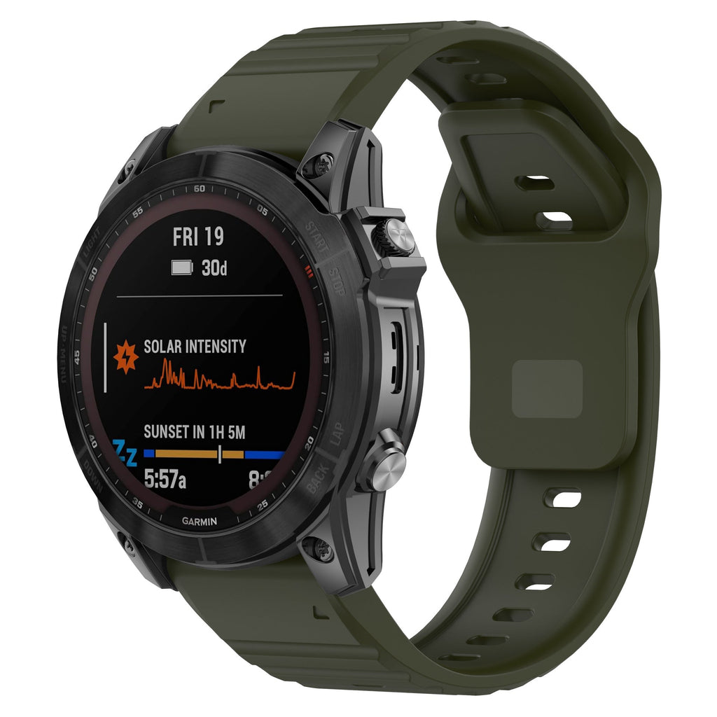 Ventro Silikon-Sportarmband für Garmin Fenix 8, 7X, 6X, belüftetes Design