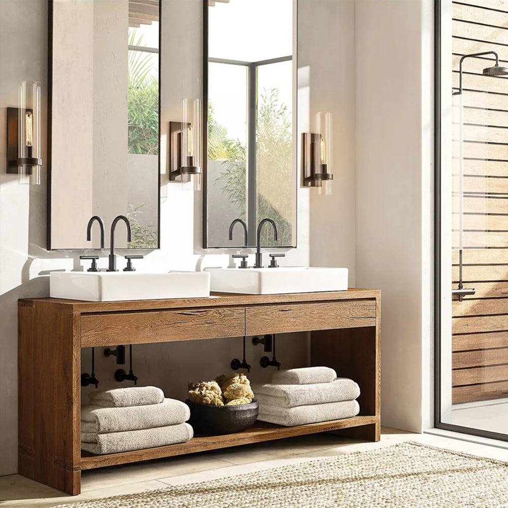 Enya Glass Cylinder Modern Wall Light | Fioriscas