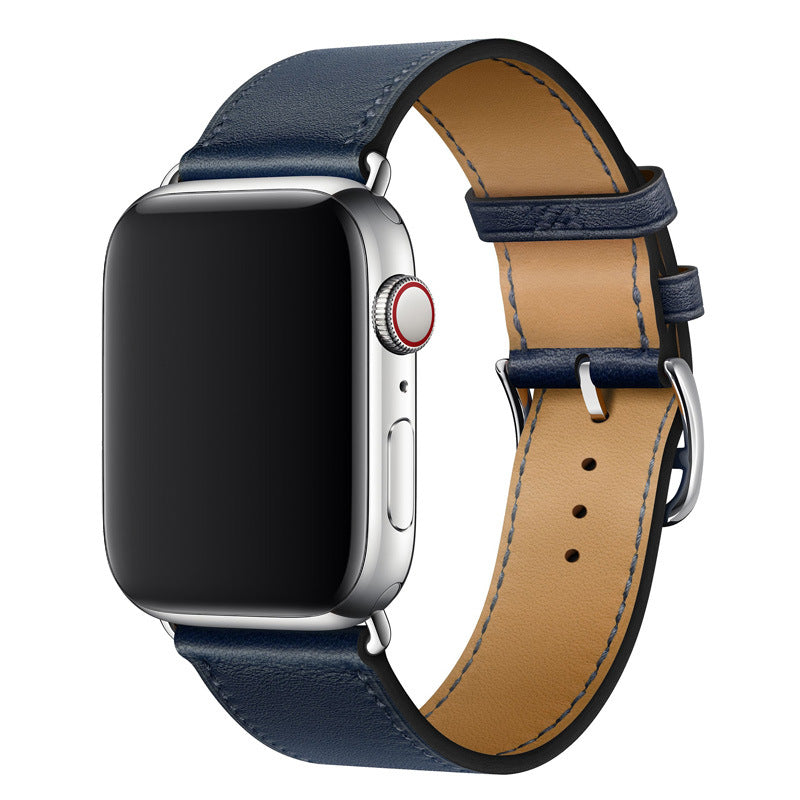 Marvelle valódi bőr Apple Watch szíj, kézzel varrott pánt, 38-49 mm