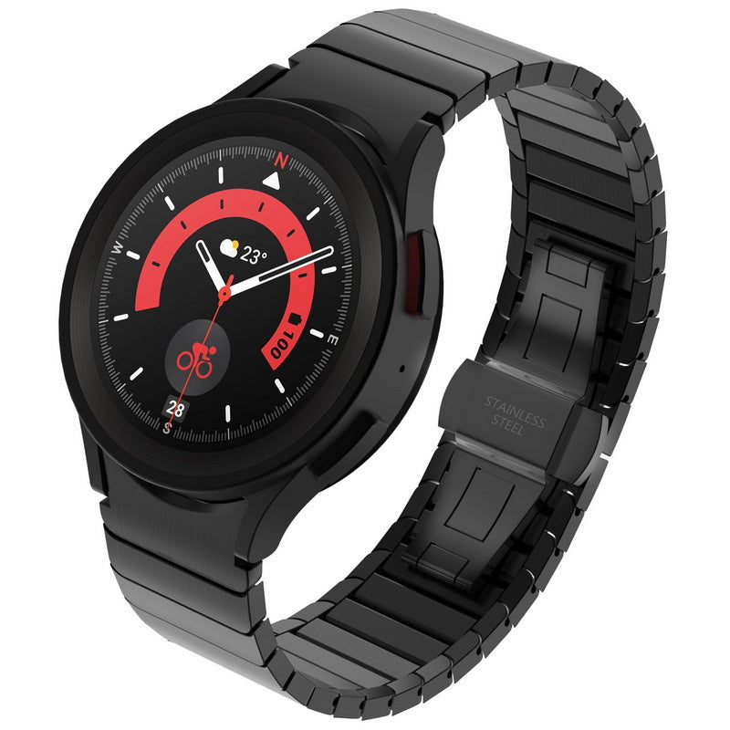 Rozsdamentes acél szíj pillangócsattal Galaxy Watch 4/5/6/7 Pro készülékhez