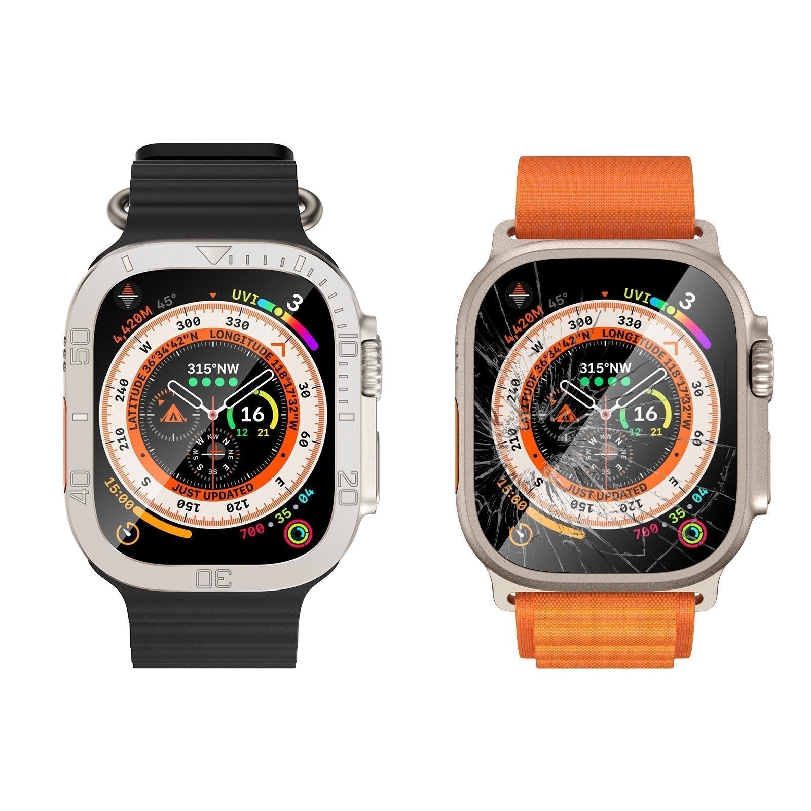 Hærdet glas skærmbeskytter til Apple Watch Ultra, Vellon
