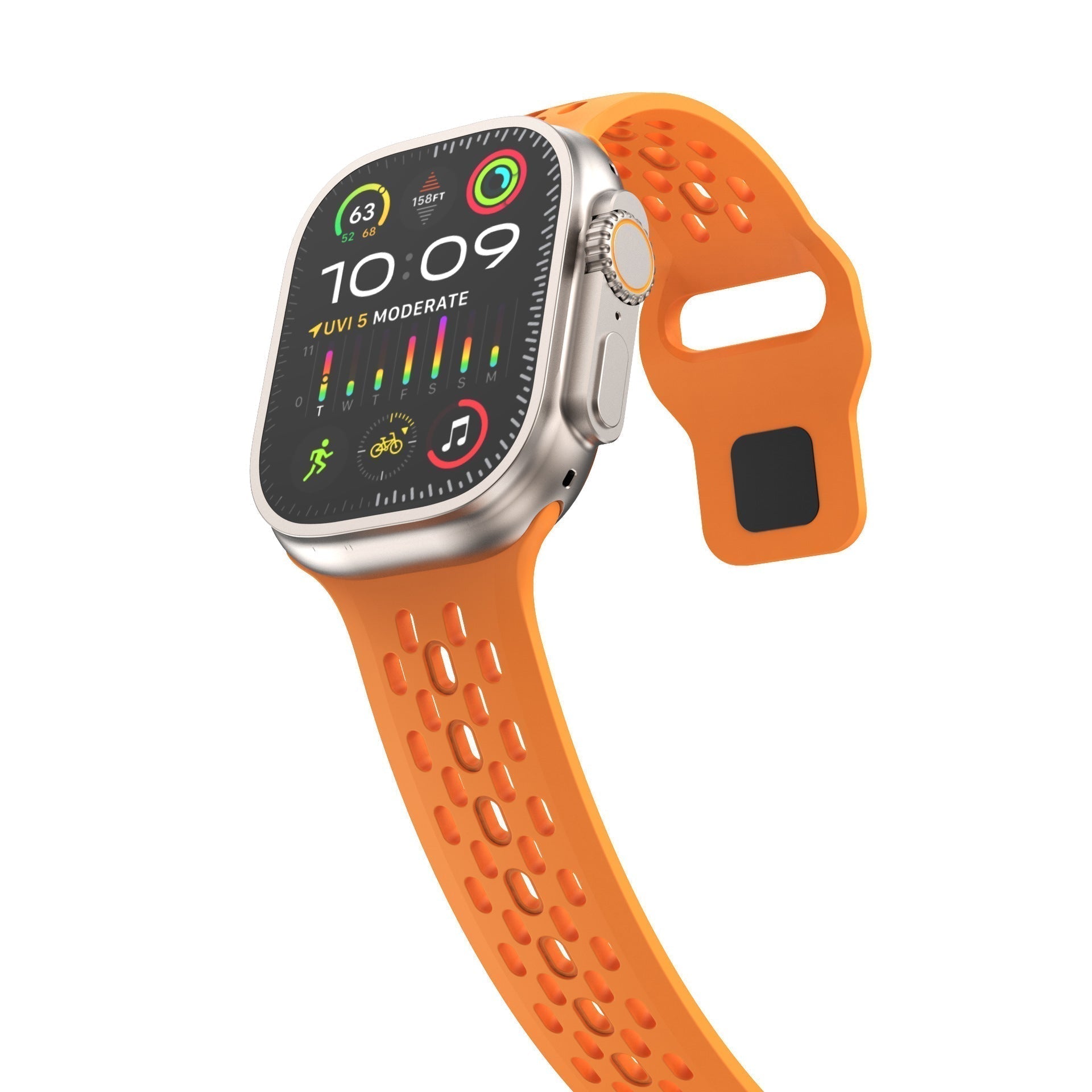 Pasek do Apple Watch, AeroFlex oddychający z gumy szwajcarskiej FKM, sportowy fason
