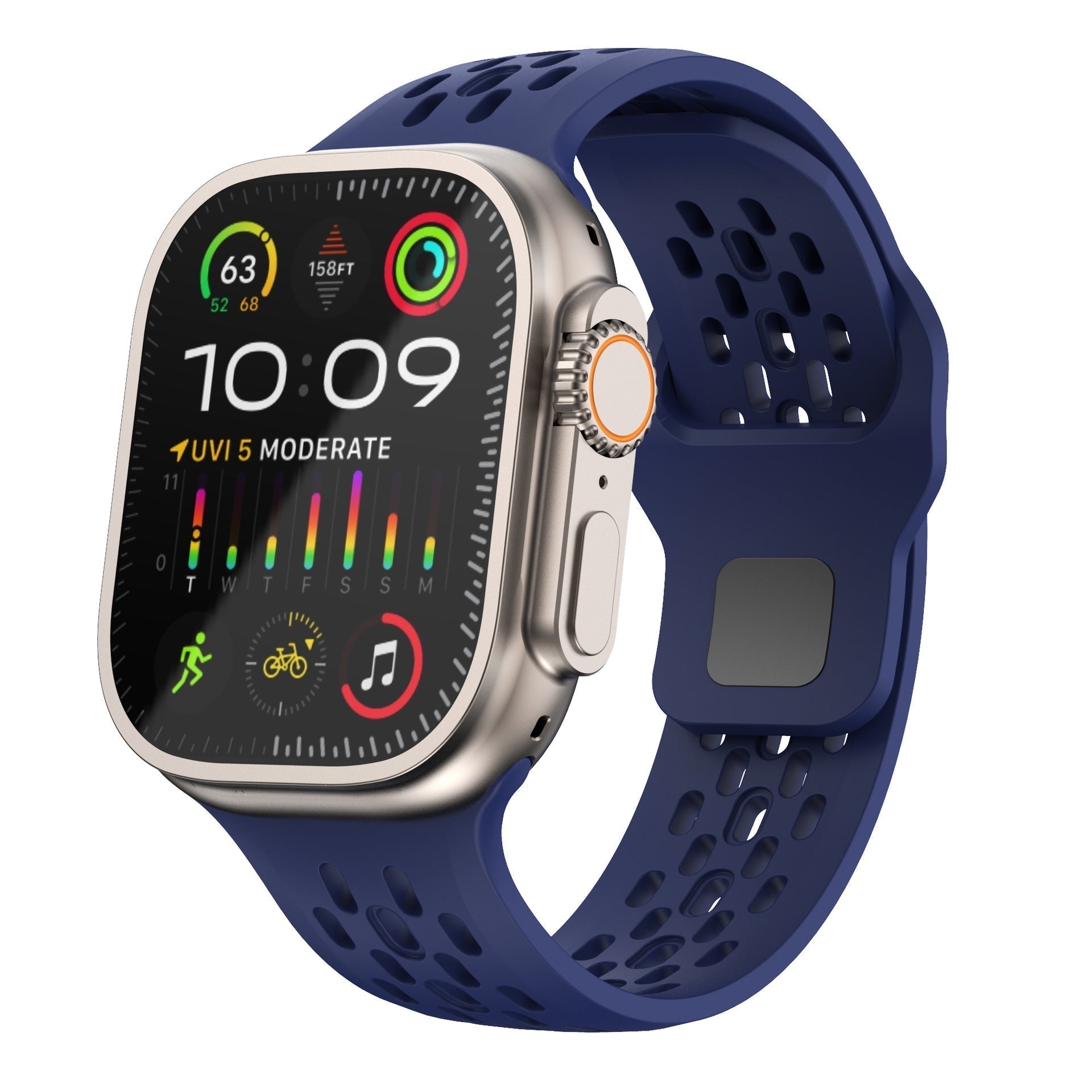 Pasek do Apple Watch, AeroFlex oddychający z gumy szwajcarskiej FKM, sportowy fason