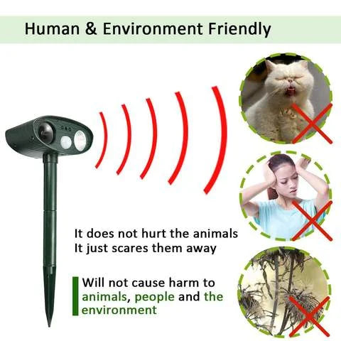 FloraShield Solar Motion-Activated Deer Repeller For Yards And Gardens