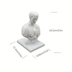 Suporte de secretária para canetas, design de busto romano de Aurélio, mármore ou branco